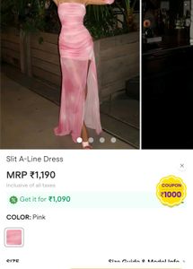 Pink Slit Dress