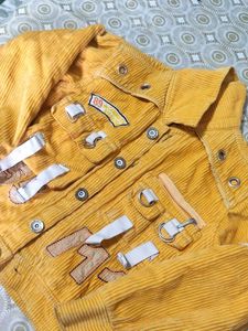 Vintage Yellow Corduroy Jacket, Mini Rodini