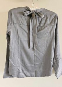 Gray Long Sleeve Top