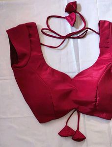 Padded Drawstring Mini Sleeve Blouse