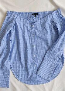Off-the-Shoulder Gingham Top