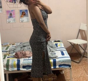 Black &amp; White Midi Slip Dress
