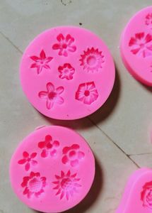 5 Silicone Candle Mould Resin, Clay Flower Moulds