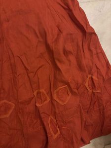 Marks and Spencer Orange Embroidered Skirt