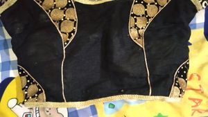 New Black And Golden Blouse