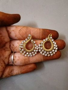 Statement Gold & Crystal Earrings