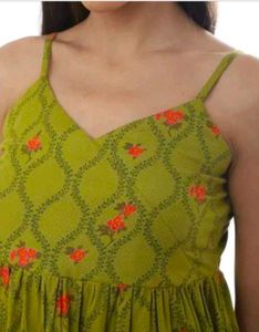 Olive Gree Printed Tunic