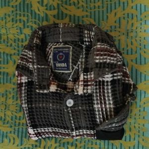 Gray Plaid Flannel Shirt