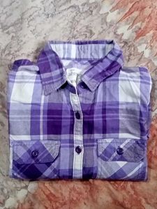 Violet White Checks shirt
