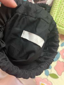 H&amp;M  Black Macrame Bucket Bag