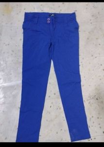 Blue Casual Pants