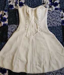 beautiful off-white party wear dress