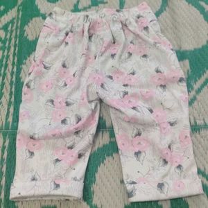 Cute Pink Ruffle Top &amp; Floral Pants Set
