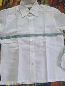 White Short Full Shirt 42 To 44 Size
