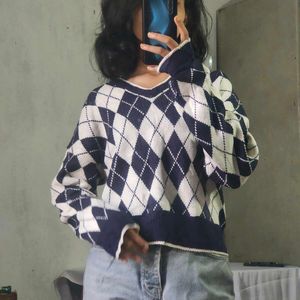 Argyle Pattern Sweater