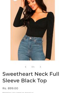 Sweetheart Neckline Top