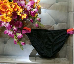 Black Colourful Straps Penty