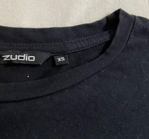 Zudio Black Basic T Shirt