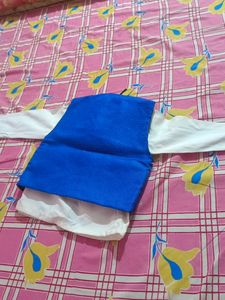 Kids White Shirt With Coat, Tie And Brooch