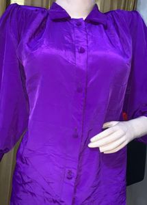 Stylish Purple Button-Up Blouse