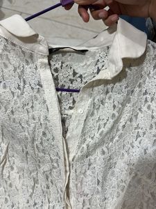 Lace white shirt