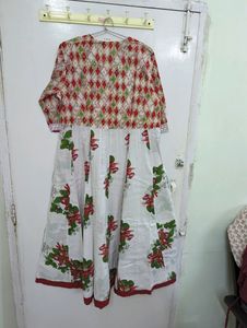 Full Cotton Designer Suit With Uper Linner Size 36