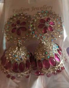 Satin Scrunchie Set With Jhumka Combo