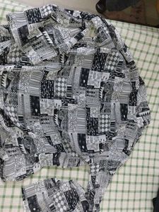 Patterned Black and White Shirt
