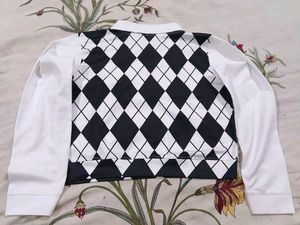 Argyle Knit Top