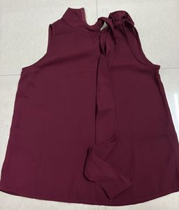 Burgundy Sleeveless Top