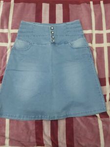 Denim A-Line Skirt
