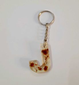 J Initial Keychain