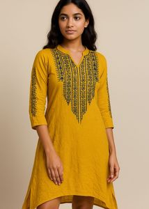 Global Desi Embroidered Top - Size S