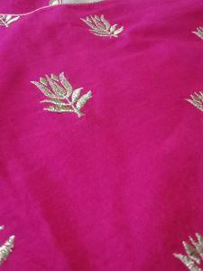 Pink Embroidered Kurta and dupatta