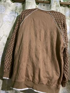 Beige Patterned Sweatshirt
