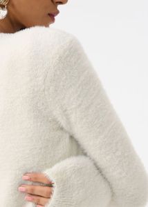 very Fluffy White Cropped Cardigan