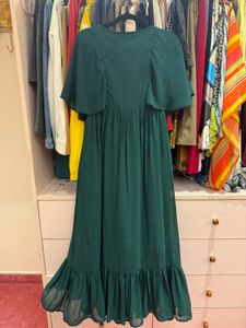 Emerald Green Floral Maxi Dress