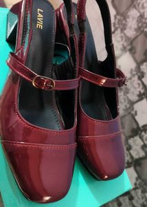 Burgundy Slingback Heels