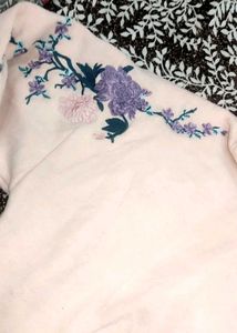 Floral Embroidered Pullover Hoodie (New)