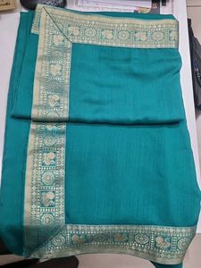 Sea Green Bordered Saree