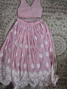 Pink Embellished Lehenga Choli Set