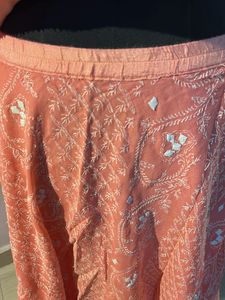 Pink Lucknowi skirt Set