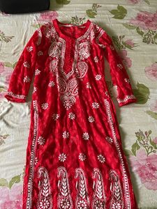 See Through Chikankari Kurta