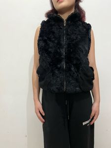 Fuzzy Black Vest