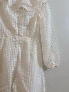 White Ruffle Jumpsuit