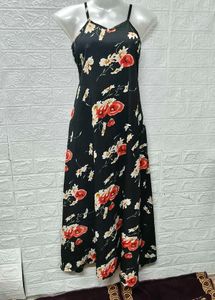 Black Floral Maxi Dress