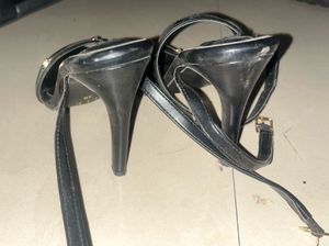 ELLE Black Heeled Sandals