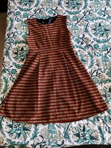 Striped Fit & Flare Dress