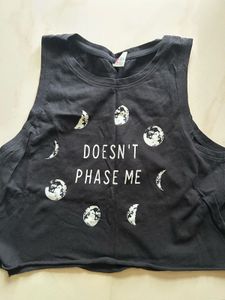 Black Phases of Moon Crop Top