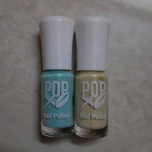 pop xo nail polish(blue & yellow)